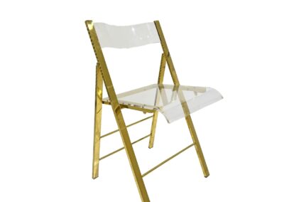 Folding Gold Acrylic Chairs