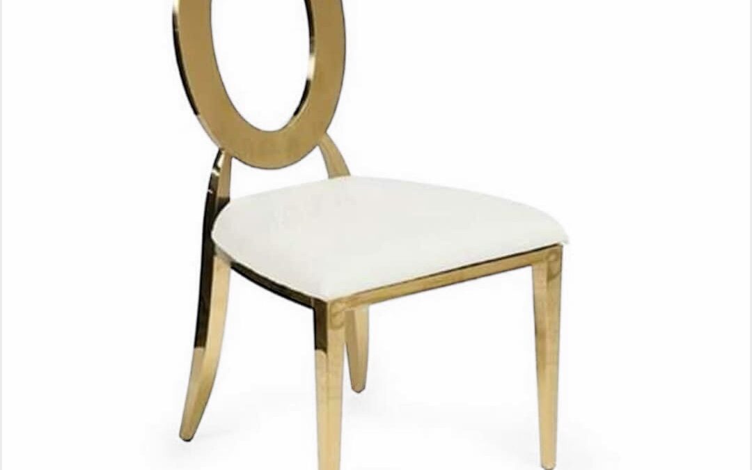 Gold Ivory Cushion Chair