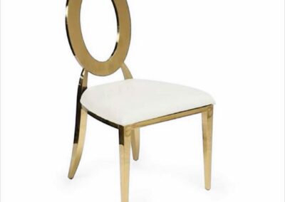 Gold Ivory Cushion Chair