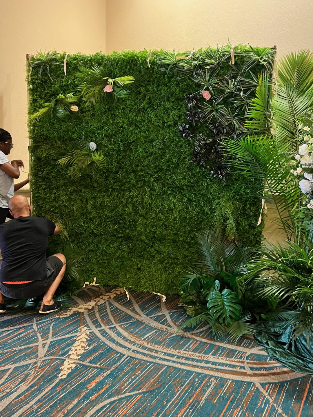 grass wall 3d floral wall for rent