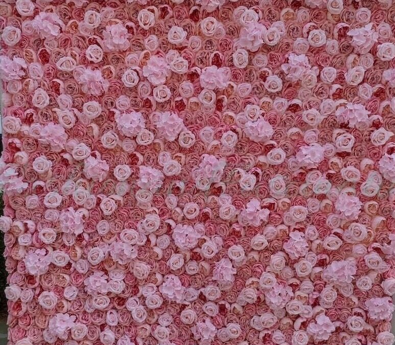 Pretty Pink 3D Floral Wall