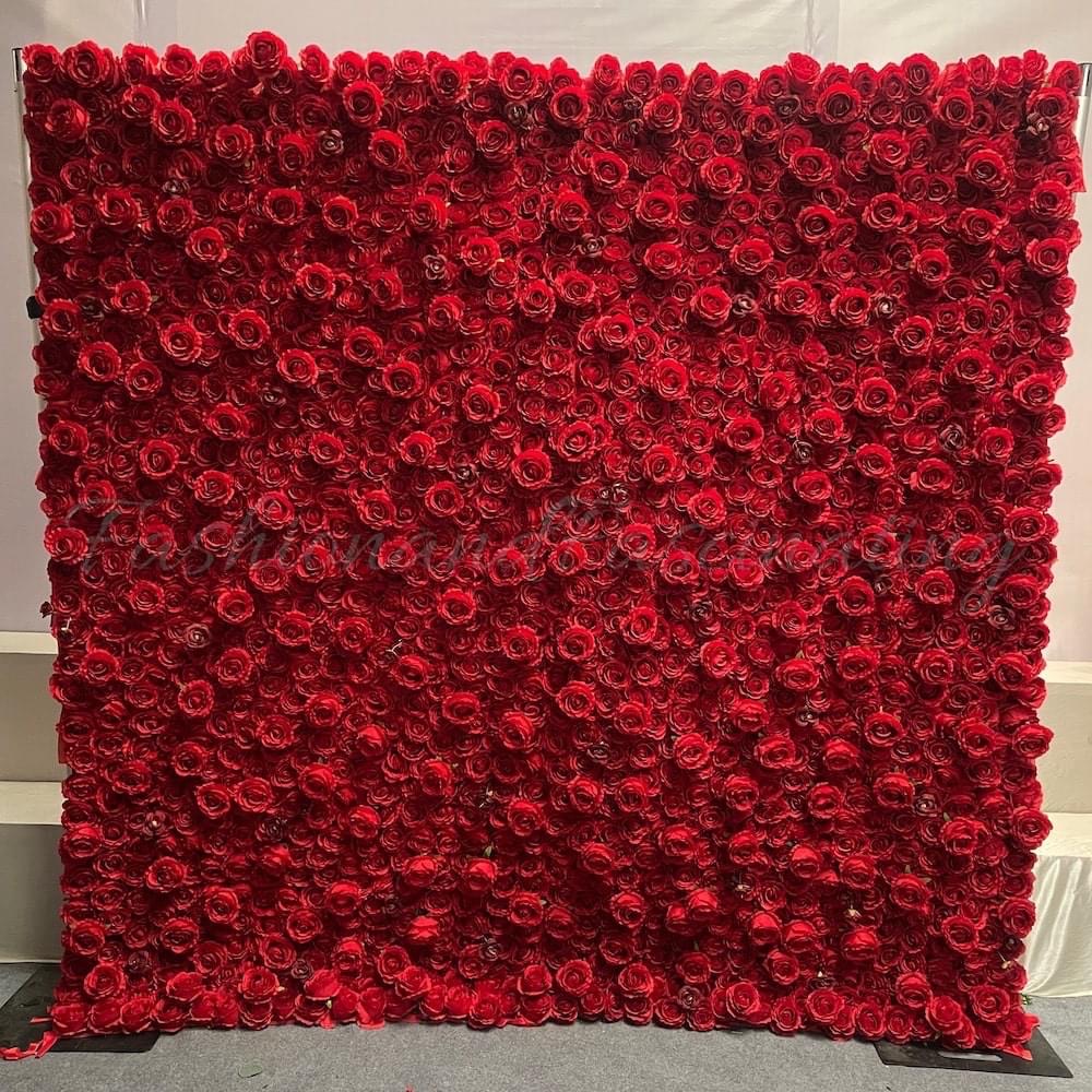 ruby red 3d floral wall for rent