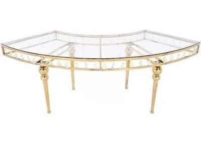 Serpentine Glass Table