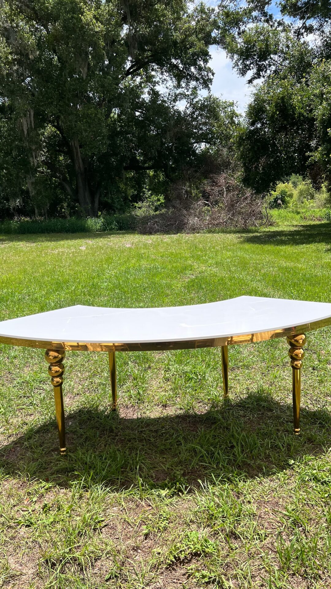 serpentine table for rent